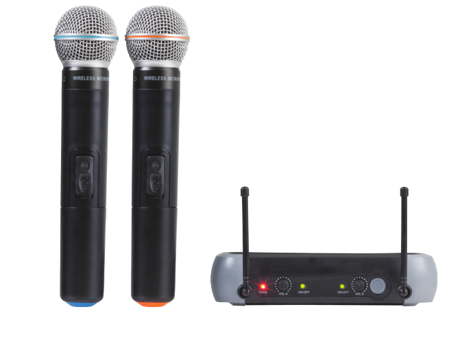 UHF Dual Channel Karaoke Wireless Microphone