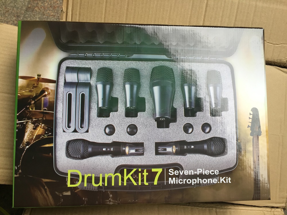 Professional PGA-DMK7 drum microphone kit 7 pieces,musical instrument microphone 