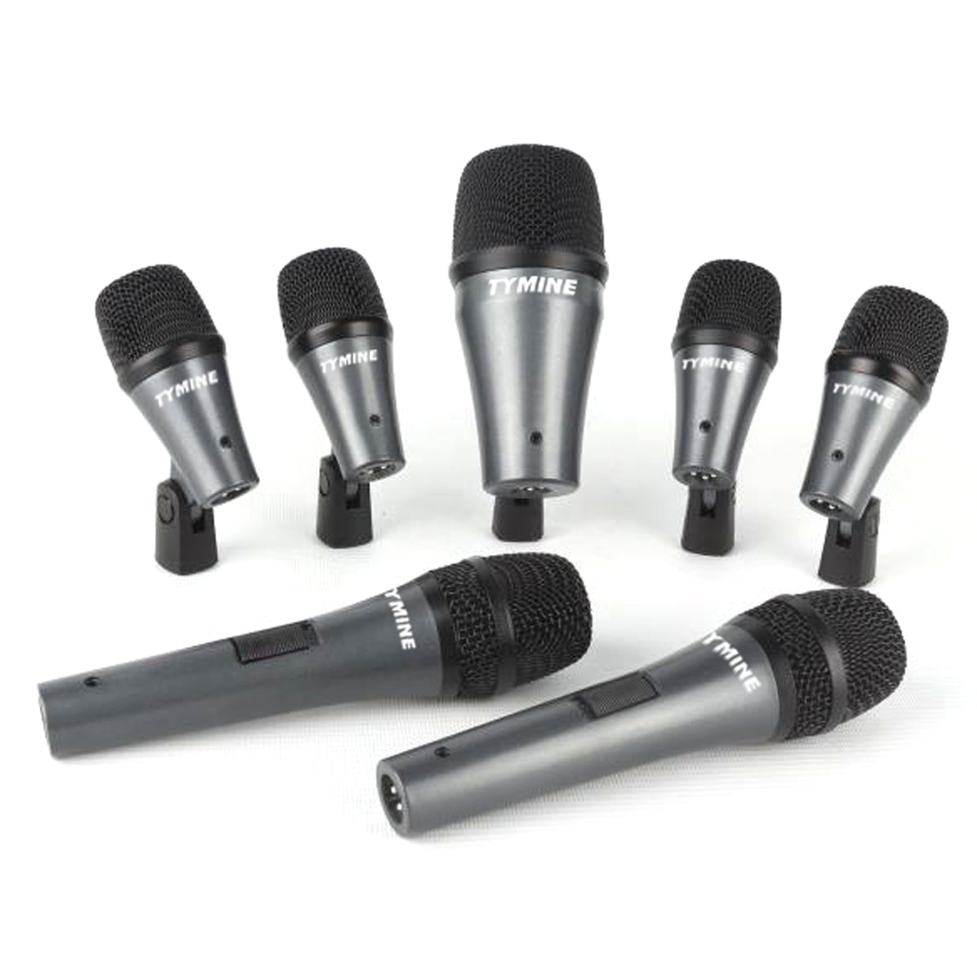 7 pcs drum microphone set drum microphone kit with microphone clamp 