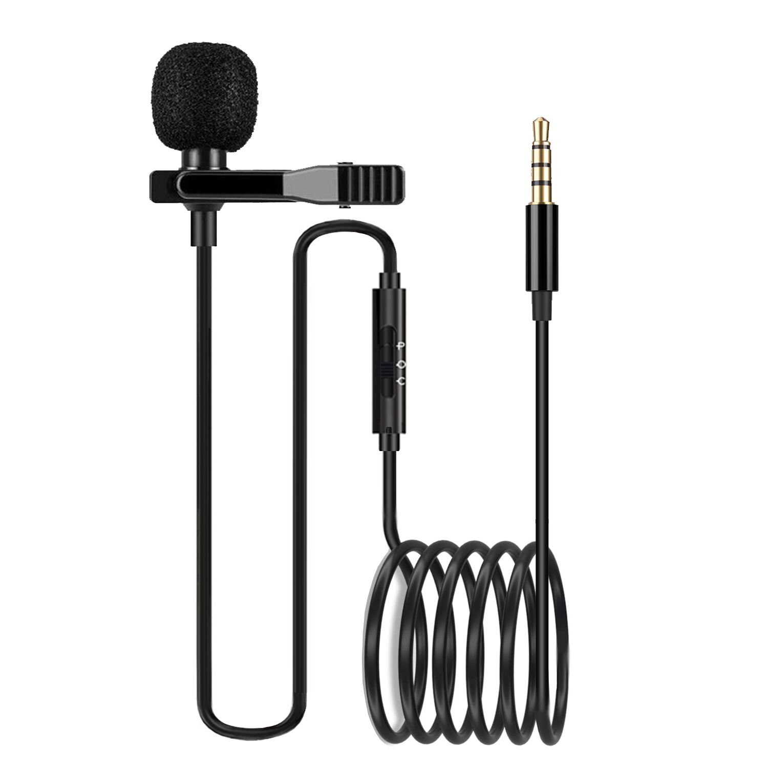 Lavalier microphone lapel microphone for smartphone and camera and computer
